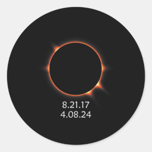 Total Solar Eclipse April 08 Classic Round Sticker