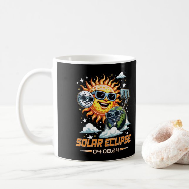 Total Solar Eclipse April 2024 Coffee Mug (With Donut)