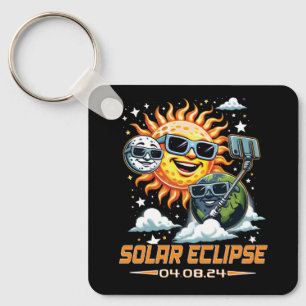 Total Solar Eclipse April 2024 Keychain