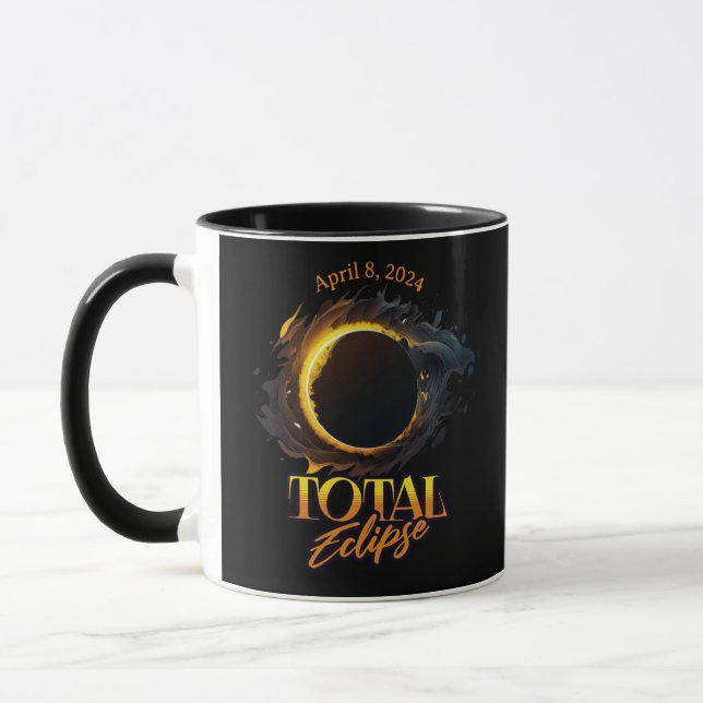 Total Solar Eclipse April 8, 2024 Commemorative  Mug (Left)
