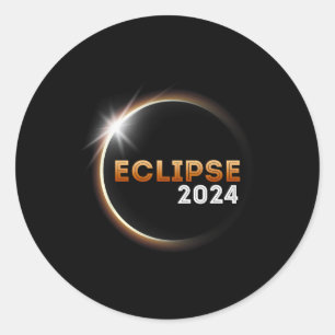 Total Solar Eclipse April 8 2024 For Boys Girls Ki Classic Round Sticker