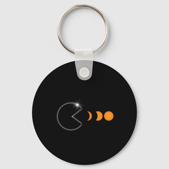 Total Solar Eclipse April 8 2024 Fun Phases Totali Keychain (Front)