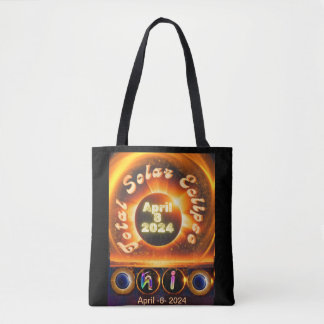 Total solar eclipse, April 8, 2024 -Ohio Tote Bag