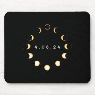 Total Solar Eclipse April 8 2024 Phases Totality  Mouse Pad