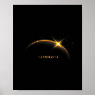 Total Solar Eclipse April 8 2024  Poster