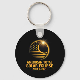 Total Solar Eclipse April 8 2024 Totality Astronom Keychain