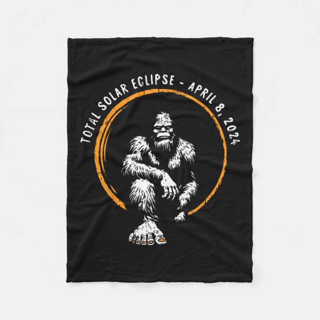Total Solar Eclipse April 8 2024 Totality  Fleece Blanket (Front)