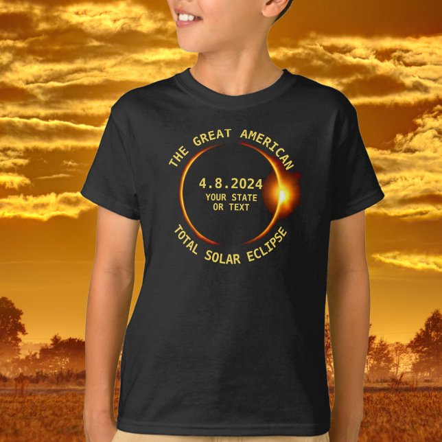 Total Solar Eclipse April 8, 2024 USA Your State T-Shirt (Creator Uploaded)