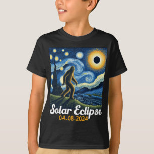 Total Solar Eclipse April 8 2024 Van Gogh Starry N T-Shirt