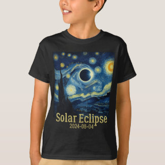 Total Solar Eclipse April 8 2024 Van Gogh Starry N T-Shirt