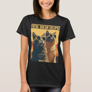Total Solar Eclipse April 8 Eclipse Cats T-Shirt