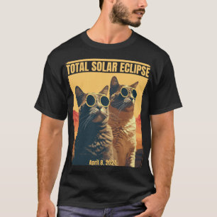 Total Solar Eclipse April 8 Eclipse Cats T-Shirt