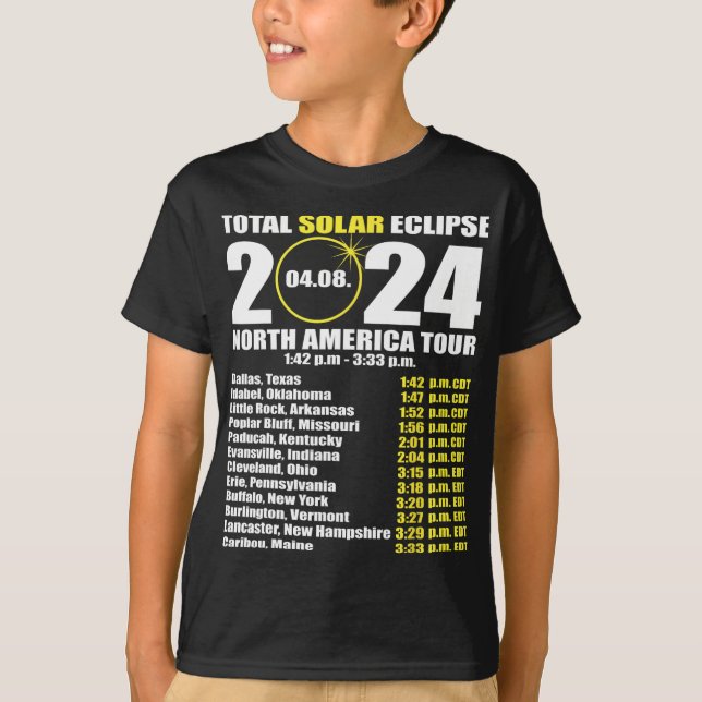 Total Solar Eclipse April 8 Path Of The Eclipse 3  T-Shirt (Front)