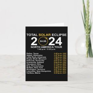 Total Solar Eclipse April 8 Path Of The Eclipse Card