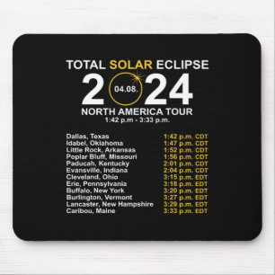 Total Solar Eclipse April 8 Path Of The Eclipse Mouse Pad
