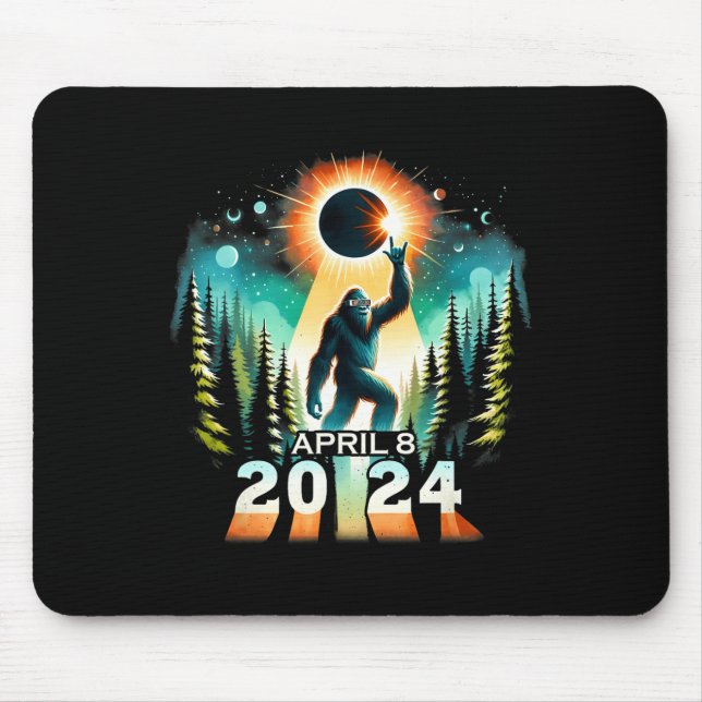 Total Solar Eclipse April 8 Solar Eclipse 2024 Tot Mouse Pad (Front)