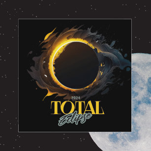 Total Solar Eclipse April 8th 2024 Cosmic Black  Invitation