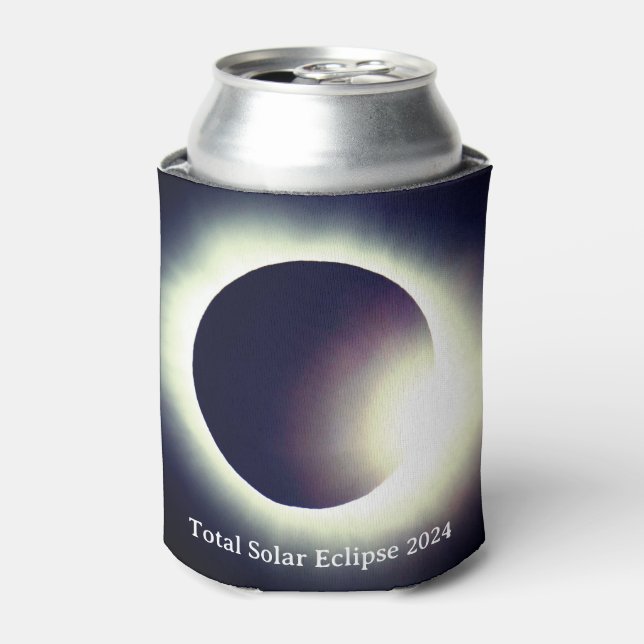 Total solar eclipse April 8th  2024 moon sun Can Cooler (Can Front)