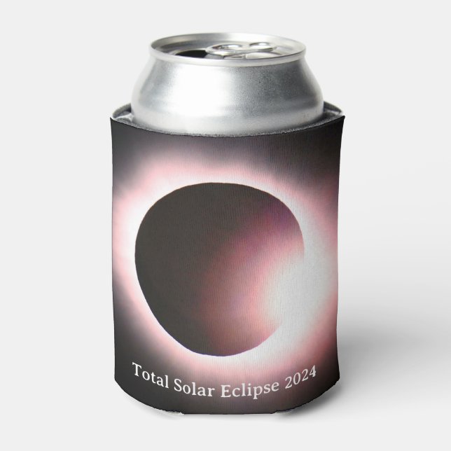 Total solar eclipse April 8th  2024 moon sun Can Cooler (Can Front)