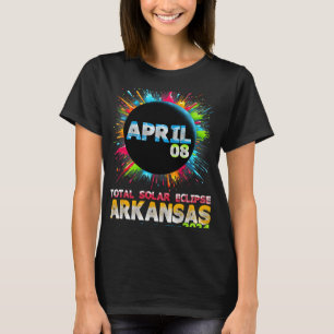 Total Solar Eclipse Arkansas 2024 Colourful Totali T-Shirt
