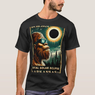 Total Solar Eclipse Arkansas - Bigfoot Eclipse Gle T-Shirt