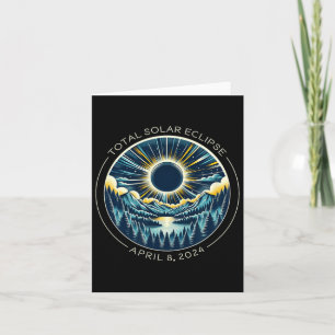 Total Solar Eclipse Artsy Totality Sky With April  Card