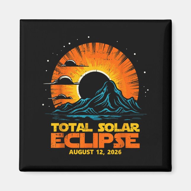 Total Solar Eclipse August 12 2026 Artwork Magnet (Front)