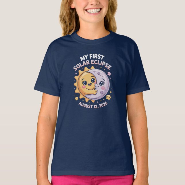 Total Solar Eclipse August 12 2026 First Eclipse  T-Shirt (Front)