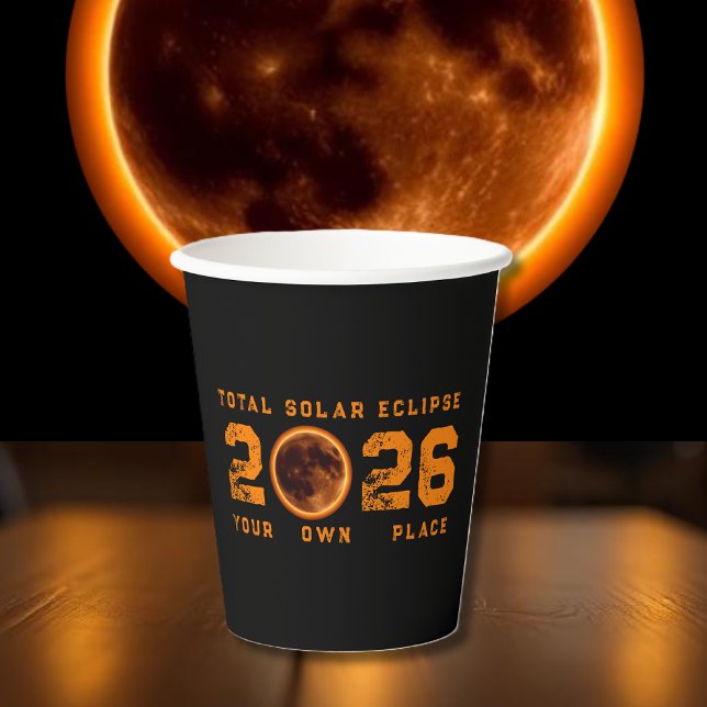 Total Solar Eclipse August 12 2026 Paper Cups (Total Solar Eclipse August 12 2026 Paper Cups)