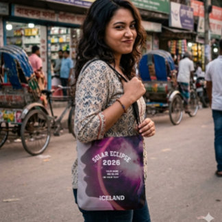 Total solar eclipse August 2026 text personalized Crossbody Bag