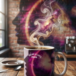Total solar eclipse August 2026 text personalized Mug