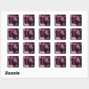Total solar eclipse August 2026 text personalized Square Sticker