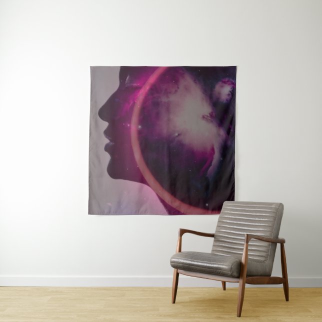 Total solar eclipse August 2026 text personalized Tapestry (In Situ)