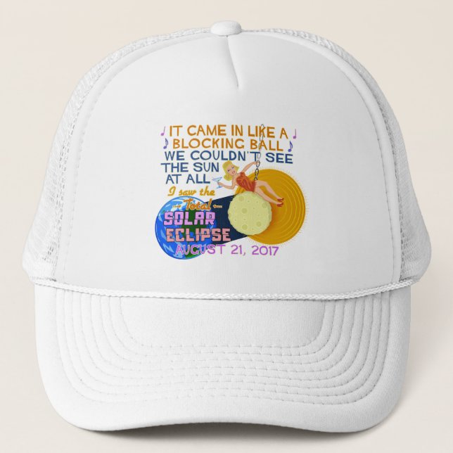Total Solar Eclipse August 21 2017 American Funny Trucker Hat (Front)