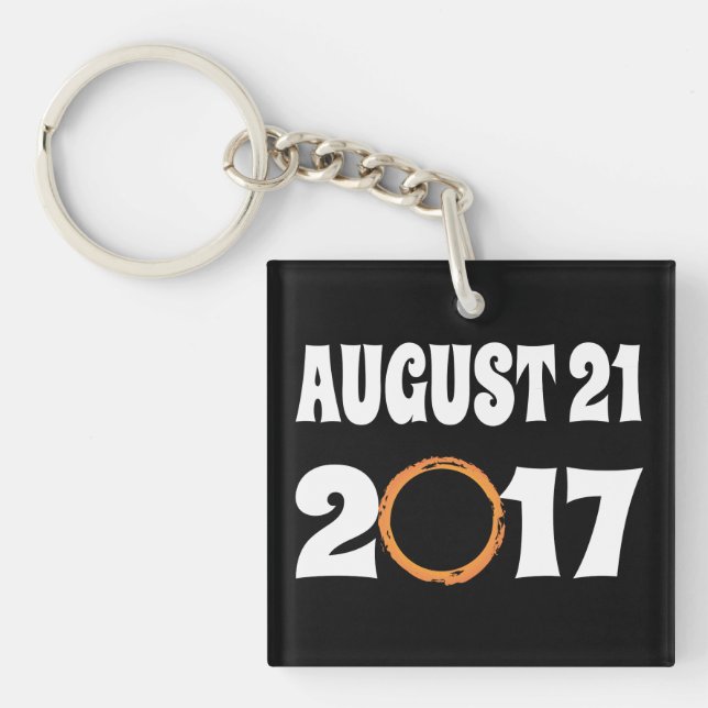 Total Solar Eclipse August 21 2017 Keychain (Front)