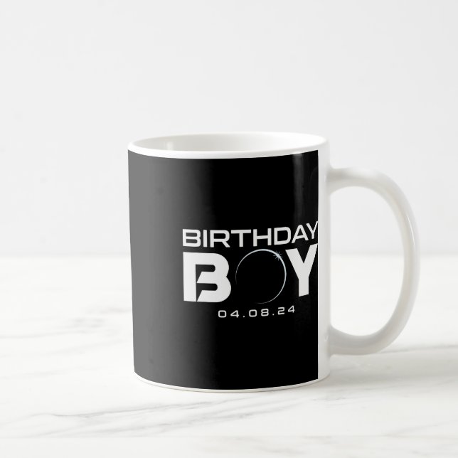 Total Solar Eclipse Birthday Boy April 8 2024  Coffee Mug (Right)