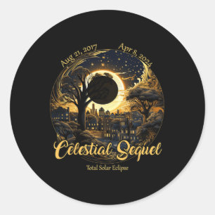 Total Solar Eclipse Celestial Sequel 2017 Totality Classic Round Sticker