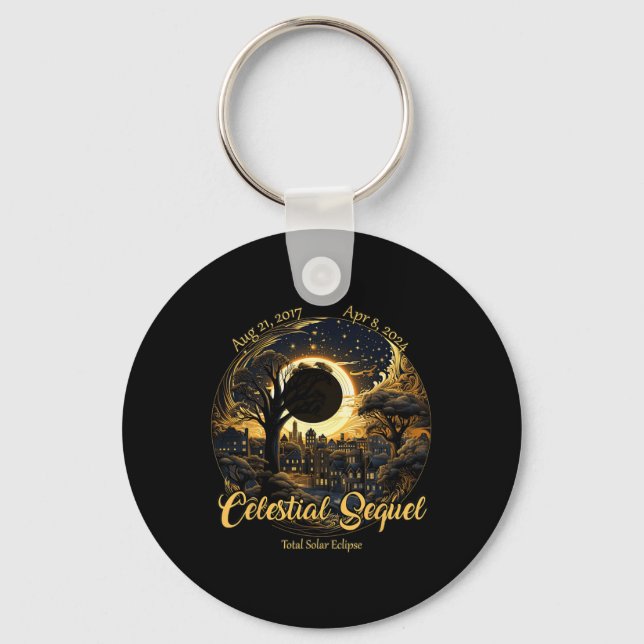 Total Solar Eclipse Celestial Sequel 2017 Totality Keychain (Front)