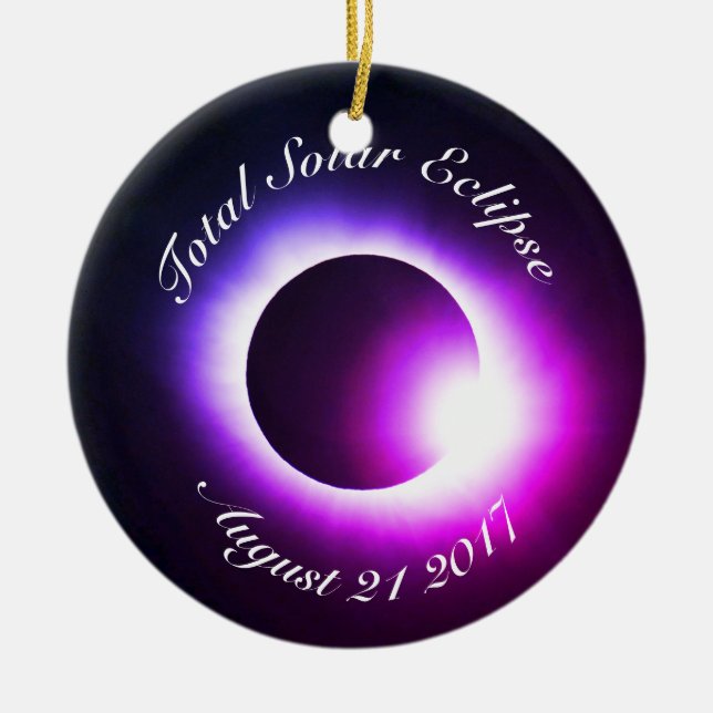 Total Solar Eclipse Ceramic Ornament (Front)