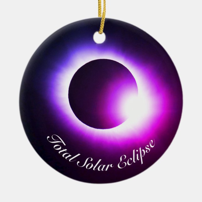 Total Solar Eclipse Ceramic Ornament (Front)
