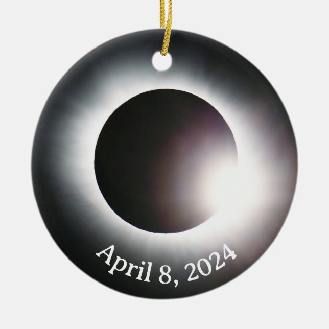 Total Solar Eclipse Ceramic Ornament (Front)