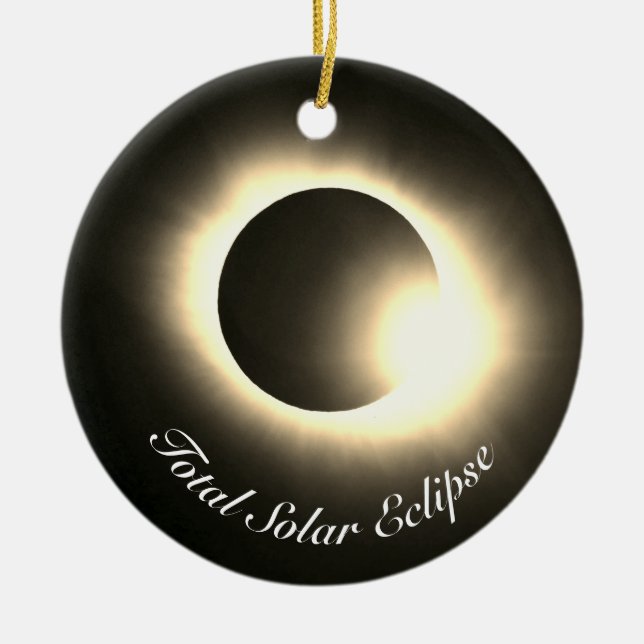 Total Solar Eclipse Ceramic Ornament (Front)