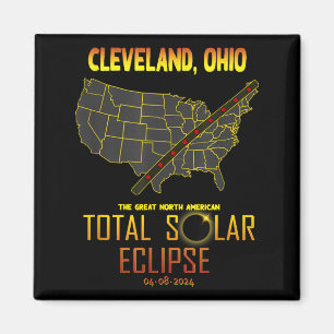 Total Solar Eclipse Cleveland Ohio 2024 Magnet