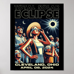 Total Solar Eclipse Cleveland Poster
