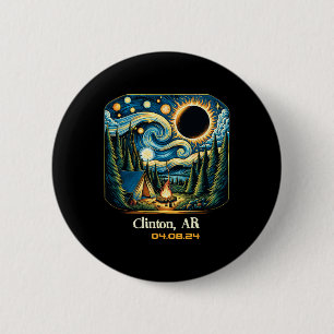 Total Solar Eclipse Clinton Arkansas 1 2 Inch Round Button