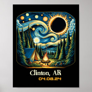 Total Solar Eclipse Clinton Arkansas 1  Poster