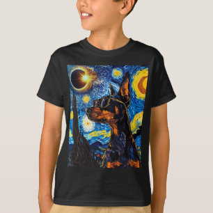 Total Solar Eclipse Doberman Dog  T-Shirt