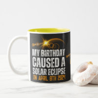 total solar eclipse funny birthday 4-8-2024 custom