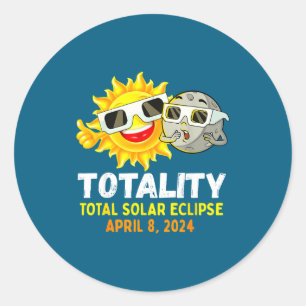 Total Solar Eclipse Glasses Sun Classic Round Sticker