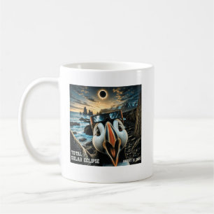 Total Solar Eclipse Iceland Puffin Selfie August 1 Coffee Mug